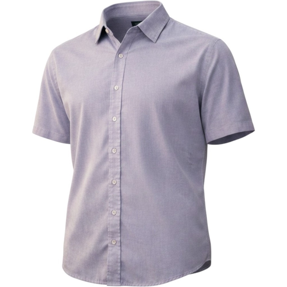 Men's Casual Button-Down Dress Shirt, Short Sleeve. Size Large . From UK.